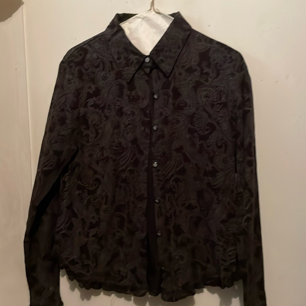 Velvety Black Blouse by Aegean